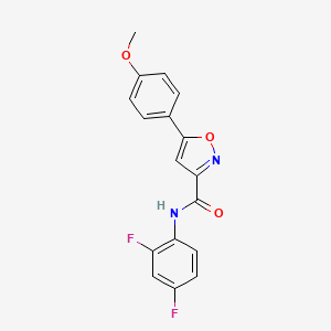 molecular formula C17H12F2N2O3 B4461200 N-(2,4-difluorophenyl)-5-(4-methoxyphenyl)-1,2-oxazole-3-carboxamide 