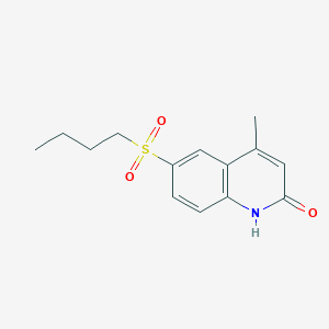 molecular formula C14H17NO3S B4461249 6-(Butylsulfonyl)-4-methylquinolin-2(1H)-one 