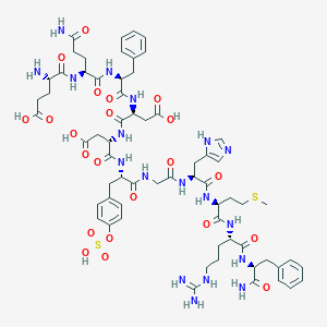 molecular formula C64H86N18O22S2 B044614 Perisulfakinin CAS No. 125131-58-0