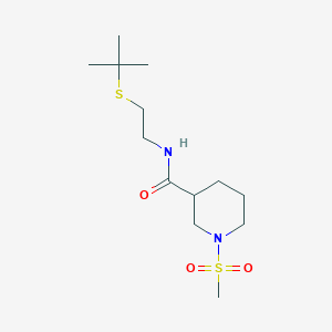 molecular formula C13H26N2O3S2 B4461453 N-[2-(TERT-BUTYLSULFANYL)ETHYL]-1-METHANESULFONYLPIPERIDINE-3-CARBOXAMIDE 