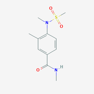 molecular formula C11H16N2O3S B4461580 N,3-DIMETHYL-4-(N-METHYLMETHANESULFONAMIDO)BENZAMIDE 