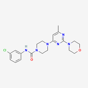 molecular formula C20H25ClN6O2 B4461633 N-(3-Chlorophenyl)-4-[6-methyl-2-(morpholin-4-YL)pyrimidin-4-YL]piperazine-1-carboxamide 