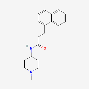 molecular formula C19H24N2O B4461795 N-(1-methylpiperidin-4-yl)-3-(naphthalen-1-yl)propanamide 
