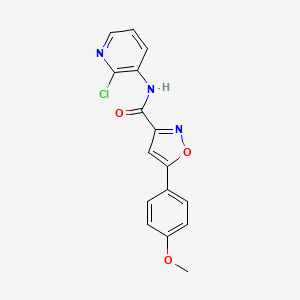 molecular formula C16H12ClN3O3 B4461806 N-(2-chloropyridin-3-yl)-5-(4-methoxyphenyl)-1,2-oxazole-3-carboxamide 