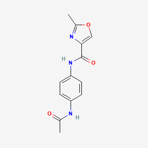 molecular formula C13H13N3O3 B4461918 N-(4-acetamidophenyl)-2-methyl-1,3-oxazole-4-carboxamide 