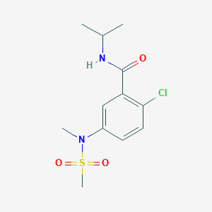 molecular formula C12H17ClN2O3S B4461980 2-CHLORO-5-(N-METHYLMETHANESULFONAMIDO)-N-(PROPAN-2-YL)BENZAMIDE 