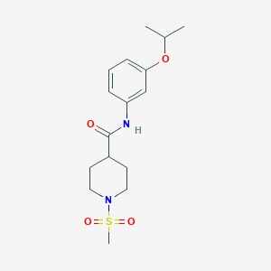molecular formula C16H24N2O4S B4461983 1-METHANESULFONYL-N-[3-(PROPAN-2-YLOXY)PHENYL]PIPERIDINE-4-CARBOXAMIDE 