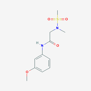 molecular formula C11H16N2O4S B4462221 N-(3-methoxyphenyl)-2-[methyl(methylsulfonyl)amino]acetamide 