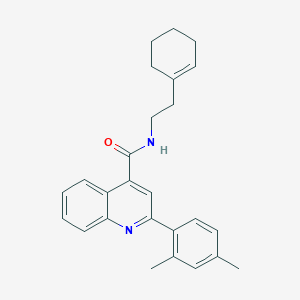 molecular formula C26H28N2O B446226 N~4~-[2-(1-CYCLOHEXENYL)ETHYL]-2-(2,4-DIMETHYLPHENYL)-4-QUINOLINECARBOXAMIDE 