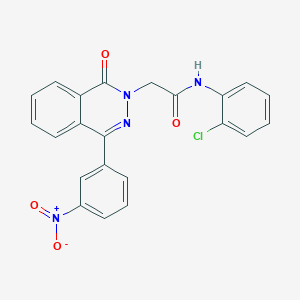 molecular formula C22H15ClN4O4 B446236 N~1~-(2-CHLOROPHENYL)-2-[4-(3-NITROPHENYL)-1-OXO-2(1H)-PHTHALAZINYL]ACETAMIDE 