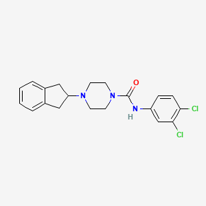 molecular formula C20H21Cl2N3O B4462377 N-(3,4-dichlorophenyl)-4-(2,3-dihydro-1H-inden-2-yl)piperazine-1-carboxamide 