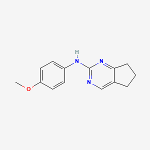 molecular formula C14H15N3O B4462431 N-(6,7-dihydro-5H-cyclopenta[d]pyrimidin-2-yl)-N-(4-methoxyphenyl)amine 