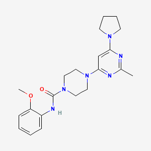 molecular formula C21H28N6O2 B4462458 N-(2-Methoxyphenyl)-4-[2-methyl-6-(pyrrolidin-1-YL)pyrimidin-4-YL]piperazine-1-carboxamide 
