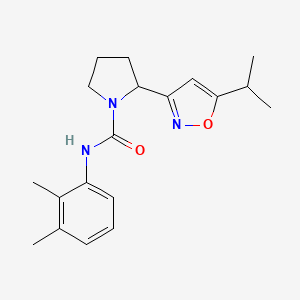 molecular formula C19H25N3O2 B4462629 N-(2,3-Dimethylphenyl)-2-[5-(propan-2-YL)-1,2-oxazol-3-YL]pyrrolidine-1-carboxamide 