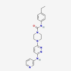 molecular formula C22H25N7O B4462639 N-(4-ethylphenyl)-4-(6-(pyridin-3-ylamino)pyridazin-3-yl)piperazine-1-carboxamide CAS No. 1269005-82-4