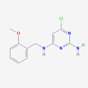 molecular formula C12H13ClN4O B4463243 6-chloro-N~4~-(2-methoxybenzyl)pyrimidine-2,4-diamine 