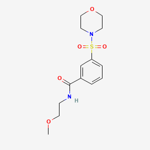 molecular formula C14H20N2O5S B4463293 N-(2-methoxyethyl)-3-(morpholine-4-sulfonyl)benzamide 