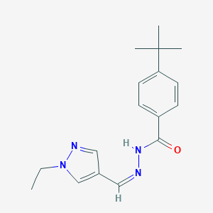 molecular formula C17H22N4O B446333 4-tert-butyl-N'-[(1-ethyl-1H-pyrazol-4-yl)methylene]benzohydrazide 