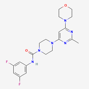molecular formula C20H24F2N6O2 B4463342 N-(3,5-DIFLUOROPHENYL)-4-[2-METHYL-6-(MORPHOLIN-4-YL)PYRIMIDIN-4-YL]PIPERAZINE-1-CARBOXAMIDE 