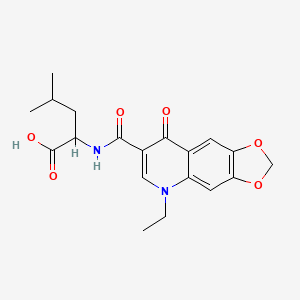 molecular formula C19H22N2O6 B4463425 L-Leucine,N-[(5-ethyl-5,8-dihydro-8-oxo-1,3-dioxolo[4,5-g]quinolin-7-yl)carbonyl]- 