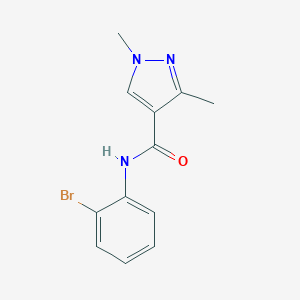 molecular formula C12H12BrN3O B446362 N-(2-bromophenyl)-1,3-dimethyl-1H-pyrazole-4-carboxamide 
