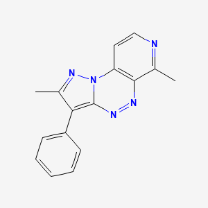 molecular formula C16H13N5 B4463763 4,10-Dimethyl-5-phenyl-2,3,7,8,11-pentazatricyclo[7.4.0.02,6]trideca-1(9),3,5,7,10,12-hexaene 