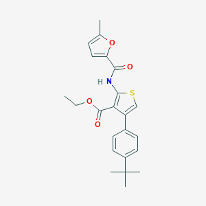 molecular formula C23H25NO4S B446407 ETHYL 4-(4-TERT-BUTYLPHENYL)-2-(5-METHYLFURAN-2-AMIDO)THIOPHENE-3-CARBOXYLATE 