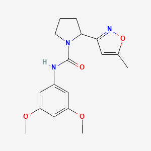 molecular formula C17H21N3O4 B4464116 N-(3,5-dimethoxyphenyl)-2-(5-methyl-1,2-oxazol-3-yl)pyrrolidine-1-carboxamide 