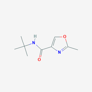 molecular formula C9H14N2O2 B4464195 N-tert-butyl-2-methyl-1,3-oxazole-4-carboxamide 