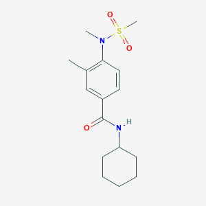 molecular formula C16H24N2O3S B4464203 N-CYCLOHEXYL-3-METHYL-4-(N-METHYLMETHANESULFONAMIDO)BENZAMIDE 
