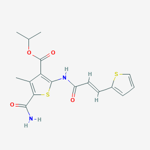 Isopropyl 5-(aminocarbonyl)-4-methyl-2-{[3-(2-thienyl)acryloyl]amino}-3-thiophenecarboxylate