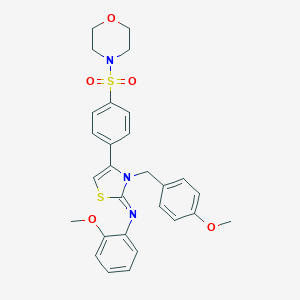 2-methoxy-N-[(2Z)-3-(4-methoxybenzyl)-4-[4-(morpholin-4-ylsulfonyl)phenyl]-1,3-thiazol-2(3H)-ylidene]aniline