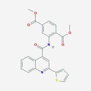 molecular formula C24H18N2O5S B446444 Dimethyl 2-{[(2-thien-2-ylquinolin-4-yl)carbonyl]amino}terephthalate 