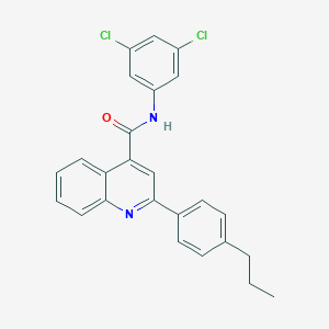 molecular formula C25H20Cl2N2O B446447 N-(3,5-dichlorophenyl)-2-(4-propylphenyl)quinoline-4-carboxamide 