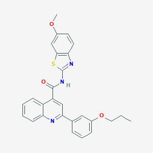 N-(6-methoxy-1,3-benzothiazol-2-yl)-2-(3-propoxyphenyl)quinoline-4-carboxamide