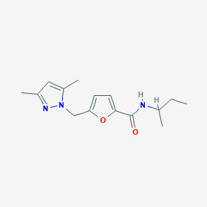 molecular formula C15H21N3O2 B446452 N-(sec-butyl)-5-[(3,5-dimethyl-1H-pyrazol-1-yl)methyl]-2-furamide 