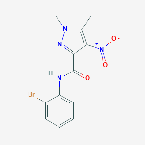 N-(2-bromophenyl)-1,5-dimethyl-4-nitro-1H-pyrazole-3-carboxamide