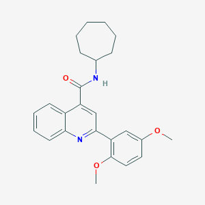 N-cycloheptyl-2-(2,5-dimethoxyphenyl)quinoline-4-carboxamide