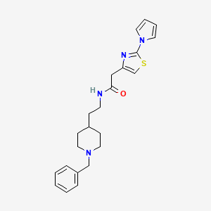 molecular formula C23H28N4OS B4464603 N-[2-(1-benzylpiperidin-4-yl)ethyl]-2-[2-(1H-pyrrol-1-yl)-1,3-thiazol-4-yl]acetamide 