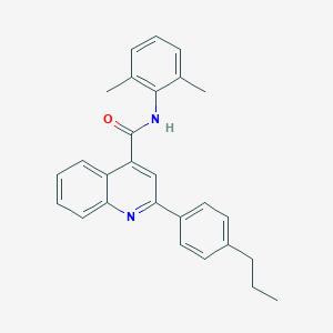 molecular formula C27H26N2O B446470 N-(2,6-dimethylphenyl)-2-(4-propylphenyl)quinoline-4-carboxamide 