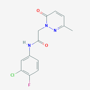 molecular formula C13H11ClFN3O2 B4464715 N-(3-chloro-4-fluorophenyl)-2-(3-methyl-6-oxopyridazin-1(6H)-yl)acetamide 
