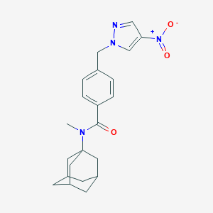 molecular formula C22H26N4O3 B446473 N-(1-ADAMANTYL)-N-METHYL-4-[(4-NITRO-1H-PYRAZOL-1-YL)METHYL]BENZAMIDE 