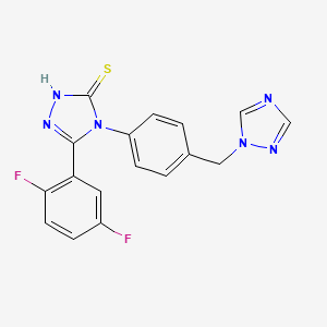 molecular formula C17H12F2N6S B4464768 C17H12F2N6S 