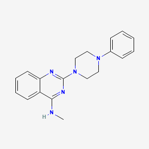 molecular formula C19H21N5 B4464817 N-methyl-2-(4-phenyl-1-piperazinyl)-4-quinazolinamine 