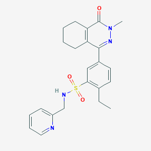2-ethyl-5-(3-methyl-4-oxo-3,4,5,6,7,8-hexahydro-1-phthalazinyl)-N-(2-pyridinylmethyl)benzenesulfonamide