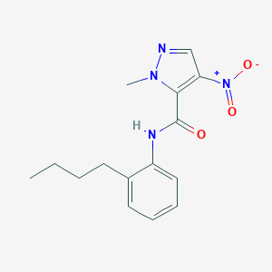 molecular formula C15H18N4O3 B446486 N-(2-butylphenyl)-1-methyl-4-nitro-1H-pyrazole-5-carboxamide 