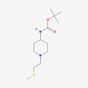 molecular formula C13H26N2O2S B4464861 Tert-butyl 1-(2-(methylthio)ethyl)piperidin-4-ylcarbamate CAS No. 1187159-98-3