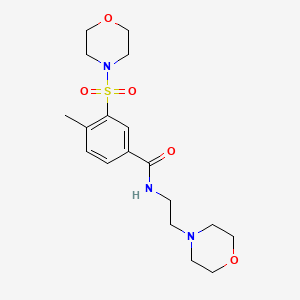4-methyl-N-[2-(4-morpholinyl)ethyl]-3-(4-morpholinylsulfonyl)benzamide