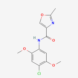 molecular formula C13H13ClN2O4 B4464939 N-(4-chloro-2,5-dimethoxyphenyl)-2-methyl-1,3-oxazole-4-carboxamide 