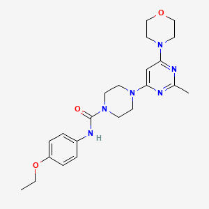 molecular formula C22H30N6O3 B4464944 N-(4-ETHOXYPHENYL)-4-[2-METHYL-6-(MORPHOLIN-4-YL)PYRIMIDIN-4-YL]PIPERAZINE-1-CARBOXAMIDE 